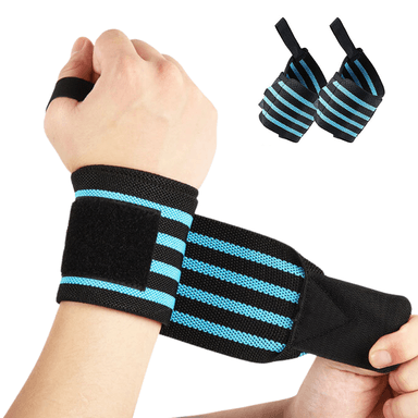 MUÑEQUERAS XTREME SPORT AZUL POTENCIA WRAPS VENDAS LEVANTAMIENTO