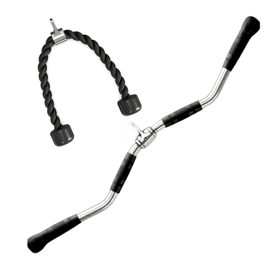 ACCESORIO XTREME SPORT DE POLEA BARRA CURL SOGA CUERDA TRICEPS
