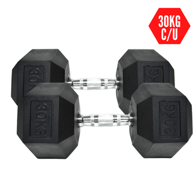 MANCUERNAS XTREME SPORT HEXAGONAL ACERO 30KG PESAS ERGONÓMICA