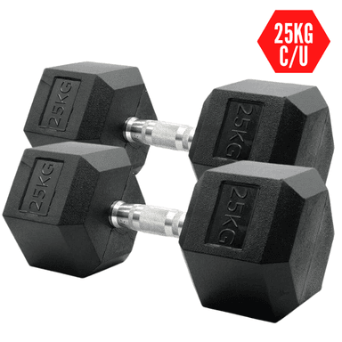 MANCUERNAS XTREME SPORT HEXAGONAL ACERO 25KG PESAS ERGONÓMICA