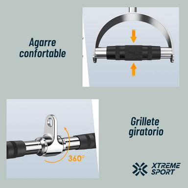 BARRA XTREME SPORT PULL DOWN ACERO ACCESORIOS MÁQUINA - 3