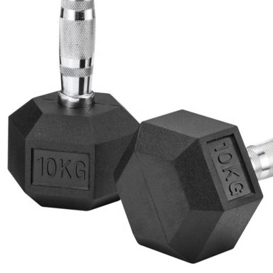 MANCUERNAS XTREME SPORT HEXAGONALES DE CAUCHO DE 10 KG X 2 - 3