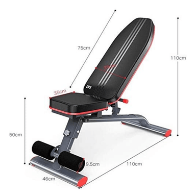 BANCO PESAS XTREME SPORT LIBRE AJUSTABLE INCLINACIÓN PLANA NEGRO - 2