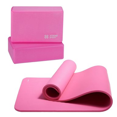 MAT XTREME SPORT YOGA GRUESO 15MM +BLOQUE YOGA Y PILATES
