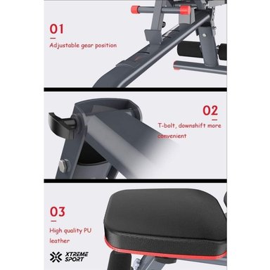 BANCA XTREME SPORT PESAS LIBRE AJUSTABLE + 20 KG DISCOS - 5