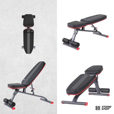 BANCA XTREME SPORT PESAS LIBRE AJUSTABLE + 20 KG DISCOS - 6