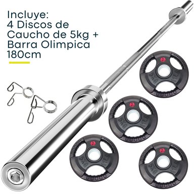 COMBO OLIMPICO BANCA MULTITRAINER IRON BARRA DISCO - 2