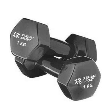 MANCUERNAS XTREME SPORT PESAS DE 1 KG FITNESS DE VINIL X2