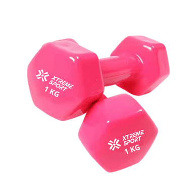 MANCUERNAS XTREME SPORT PESAS DE 1 KG FITNESS DE VINIL X2