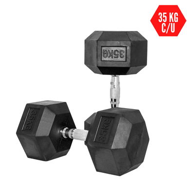 MANCUERNAS PESAS HEXAGONAL DE 35 KG ERGONÓMICA