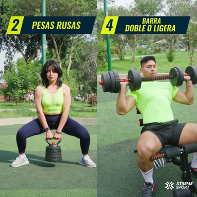 MANCUERNAS SET DE 40 KG CONVERTIBLES + BARRA + ASAS - 9