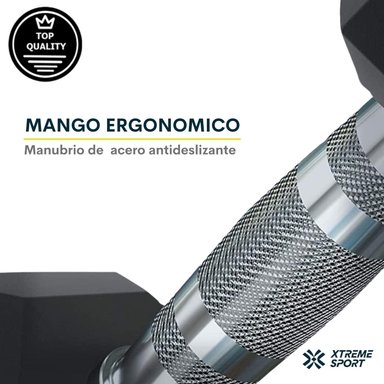MANCUERNA HEXAGONAL 4 KG CROMADA DE CAUCHO X2 - 2