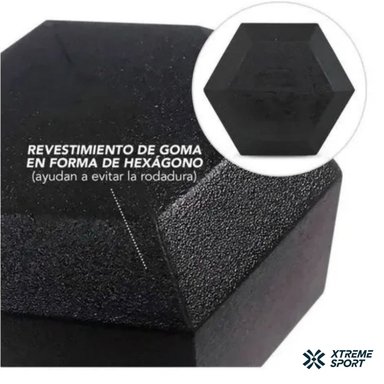MANCUERNA HEXAGONAL 4 KG CROMADA DE CAUCHO X2 - 3