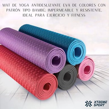 MAT PISO DE YOGA ANTIDESLIZANTE EVA 90 CM ANCHO IMPERMEABLE PARA YOGA Y PILATES - 4