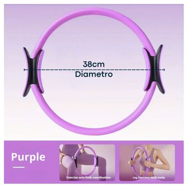 COMBO PILATES PRO 6 EN 1 PELOTA+BANDAS+MAT+ARO+ROLLER+CALCETINES ANTIDESLIZANTES - 5