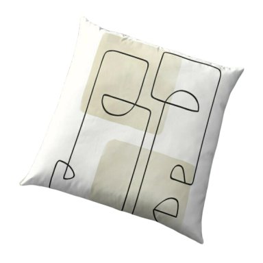 COJIN ZARA ALMOHADAS MINIMALISTA BLANCO SILUETA ABSTRACTA