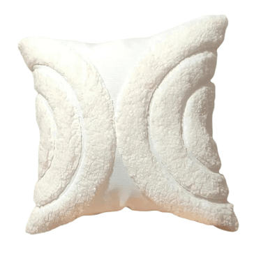 COJIN ZARA ALMOHADAS.PE 40CM CREMA BOHO CON ARCOIRIS EN PELUCHE