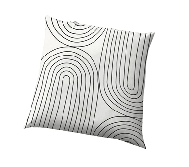 COJIN ZARA ALMOHADAS.PE MINIMALISTA 40X40CM HOME RAYAS BLANCO Y NEGRO ABSTRACTO DECORATIVO