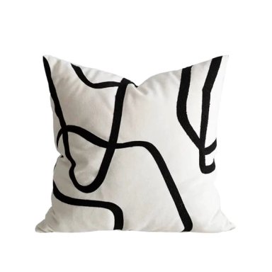 FUNDA ZARA ALMOHADAS.PE MINIMALISTA HOME ESTAMPADO DISEÑO LAZOS NEGROS