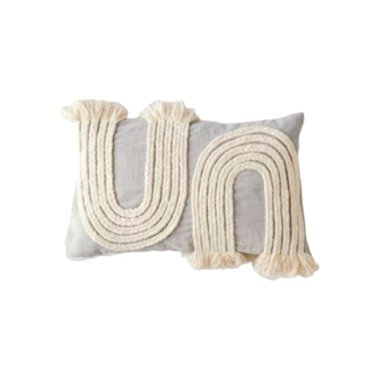 FUNDA ZARA ALMOHADAS.PE BOHO 55X35CM RECTANGULAR PLOMO DESCOSIDO PLATA