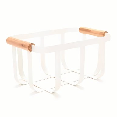 CANASTA ZARA ALMOHADAS.PE BLANCO CANASTO METAL WHITE MINIMALISTA+ ASA BAMBU