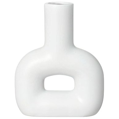 JARRON ZARA ALMOHADAS.PE NORDICO CERÁMICA BLANCO FLORERO DECO CERAMICA