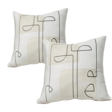 SET COJINES ZARA ALMOHADAS.PE MINIMALISTA 40CM BLANCO ABSTRACTO ELEGANCIA Y MODERNIDAD PARA TU HOGAR
