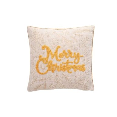 COJÍN ZARA ALMOHADAS.PE MERRY CHRISTMAS BORDADO - NORDICO 40CM MAÍZ