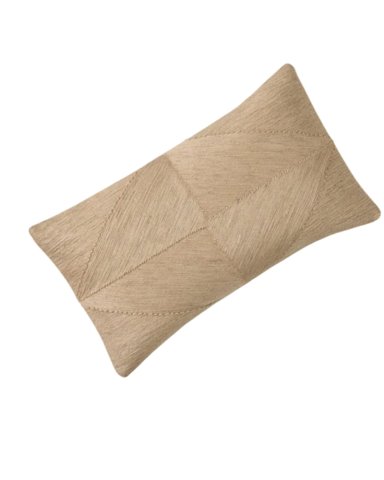 COJÍN TEJIDO BOHEMIO YUTE PARA TERRAZA 30X50