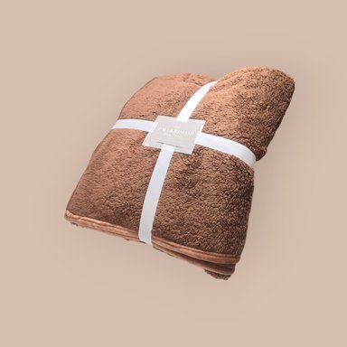 MANTA NÓRDICA DOBLE CARA 178X150 CAMEL CHOCOLATE FELPA CARNERO