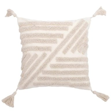 COJÍN DECORATIVO NATURAL DESERT WHITE 40X40 CM ZALMOHADAS