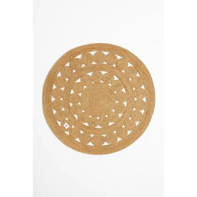 Alfombra Redonda de Fibra Natural “Esencia Natural” 120 cm – Zalmohadas