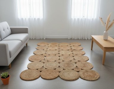 ALFOMBRA RECTANGULAR MAR DE SOLES DE FIBRA NATURAL 120 CM X 160 CM – ZALMOHADAS - 5
