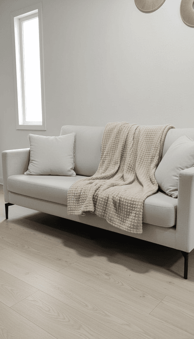 MANTA DOBLE CARA WAFFER BEIGE CAMEL 250 X 179 CM – ZALMOHADAS - 4