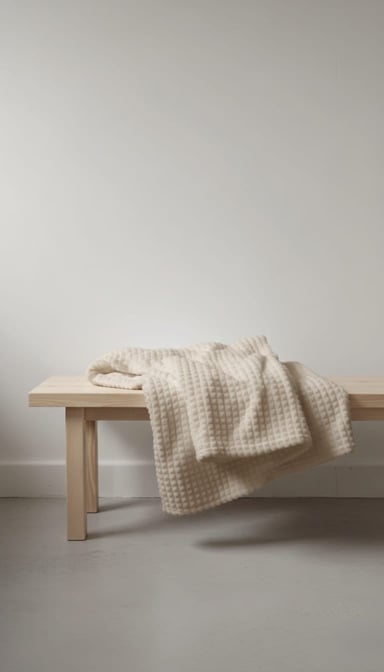 MANTA DOBLE CARA WAFFER BEIGE CAMEL 250 X 179 CM – ZALMOHADAS - 5