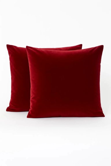 02 COJINES ROJO PETRÓLEO NAVIDEÑAS BOHO 40 X 40 CM