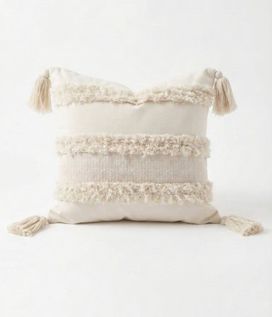 COJÍN BOHO “ARENA SERENA” 45×45 ZALMOHADAS