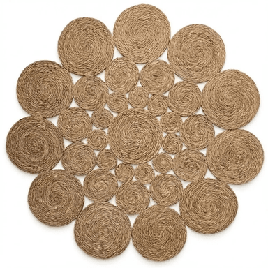 ALFOMBRA REDONDA “ECLIPSE NATURAL” 120CM ZALMOHADAS