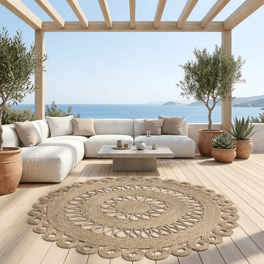 ALFOMBRA REDONDA “AURA LUNAR” 120CM ZALMOHADAS