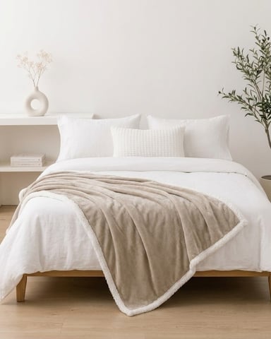 MANTA PREMIUM ZALMOHADAS BEIGE FORCE - 125X150 CM - 5