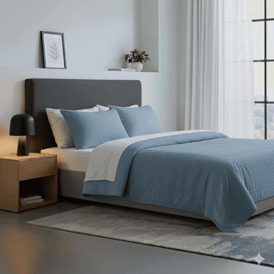 CUBRECAMA ACERO KING 100% ALGODON 220 HILOS C/FUNDA SHAM