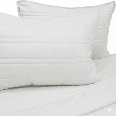 CUBRECAMA BLANCO KING 100% ALGODON 220 HILOS C/FUNDA SHAM - 2