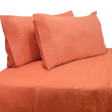 SET SÁBANAS FREE HOME 1.5 PLAZAS NARANJA LACRE UNI