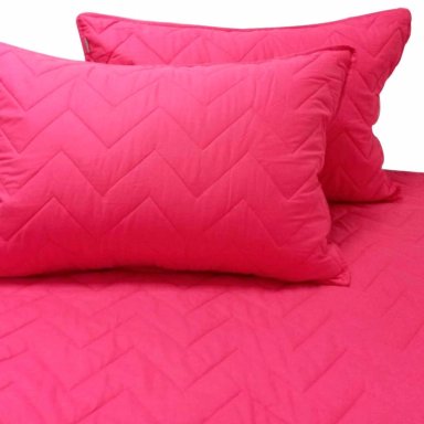CUBRECAMA 100% ALGODON FUCSIA 1.5 PLAZAS CON FUNDA SHAM 132 HILOS FREE HOME - 3