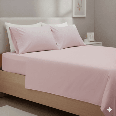 JUEGO DE SABANAS ROSADO 50% ALGODON 150 HILOS 2PLZ ALONDRA