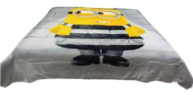 EDREDON NIÑO FLANNEL CON SHERPA MI VILLANO FAVORITO 1.5 PLZ