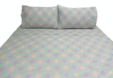 SET SÁBANAS ALONDRA KARET 1.5 PLAZAS MULTICOLOR LISOS