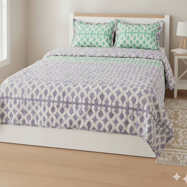 EDREDON 50% ALGODON CON FUNDA SHAM 2 PLZ KARET ALONDRA