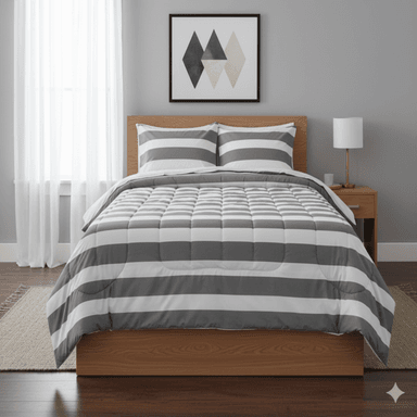 EDREDON 100% ALGODON CON FUNDA SHAM 180 HILOS QUEEN EVANDER