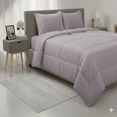 EDREDON 100% ALGODON 220 HILOS LILA CON FUNDA 1.5 PLZ FREE HOME PREMIUM